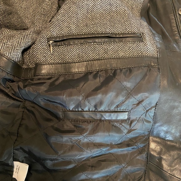 MISSANI Black Leather Jacket Mens - Picture 4 of 8